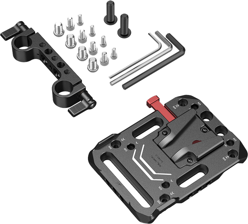 SMALLRIG 3016 Battery Plate V-Mount w Rod Clamp