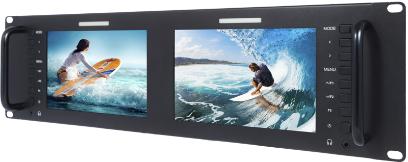 7" SEETEC D71-H Dual Monitor 3RU