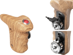 SMALLRIG 3324 Rosette Side Handle Wood with Record Start/Stop Remote Trigger