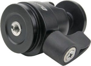 and a groove design allows the head to tilt 90 degrees in one direction for proper orientation.