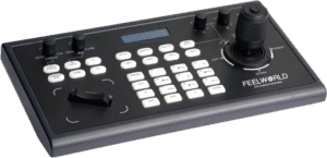 professional video conferencing and live streaming. It can control up to 255 PTZ cameras via LAN or serial interface. Multi-function joystick and intuitive buttons to fast and precise real-time adjustment. It enables you to remotely control the speed of pan