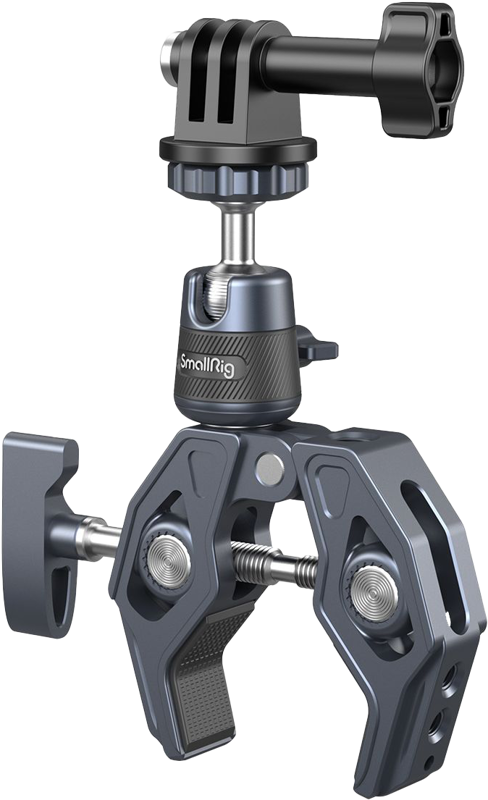 CNC process anodized and carved to increase sturdiness and durability. It features a skeletal design and shark clamp with stronger clamping force as well as widely compatible 3/8"-16 threaded holes and ARRI 3/8"-16 locating holes.