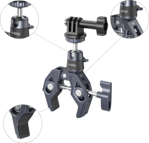 SMALLRIG 4102 Super Clamp with 360 Ballhead Mount for Action Cameras