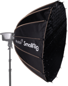 which can increase the times of light reflections (increase the illuminating surface and light softness) and produce softer light