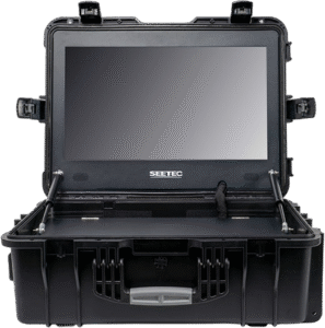 and it can be carried using a handle on top.