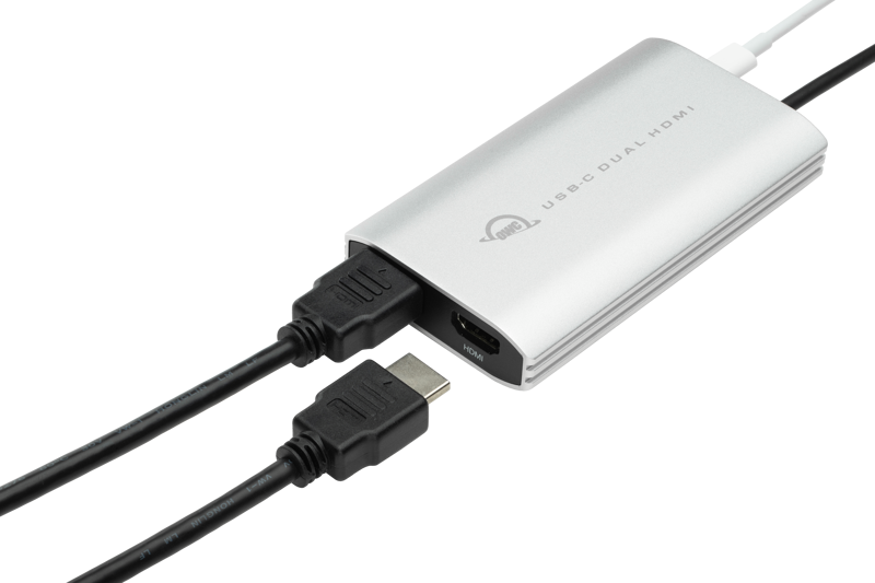 OWC Adapter USB-C to Dual HDMI 4K Display Adapt w. DisplayLink f. M1 Mac, Mac/PC w.USB-C/Thunderbolt
