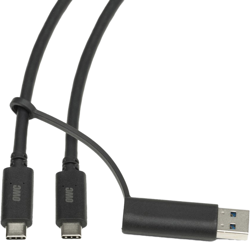 OWC USB-C to C & A with Tethered USB-A adapter 0.6 Meter