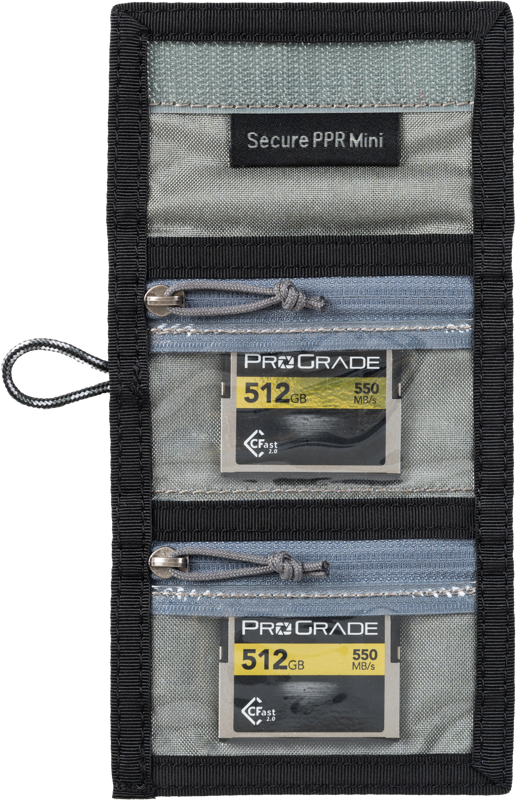 THINK TANK Secure Pocket Rocket Mini (Wallet with Strap: holds 4 CF/CFe or 6 SD/microSD) Slate Black