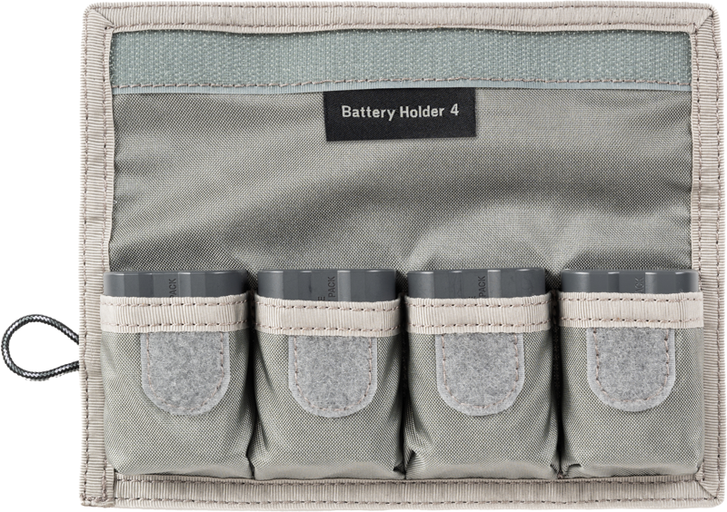 THINK TANK Battery Holder 4 (Wallet 4 standard DSLR or Mirrorless Batteries) Grey
