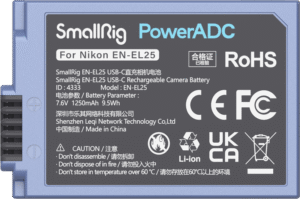SMALLRIG 4333 Camera Battery USB-C Rechargable EN-EL25