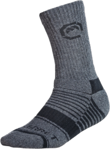 VALLERRET Merino Wool Crew Sock - Grey Winter (size 41-46)