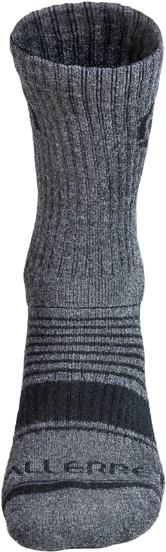 VALLERRET Merino Wool Crew Sock - Grey Winter (size 41-46)