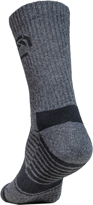 VALLERRET Merino Wool Crew Sock - Grey Winter (size 41-46)