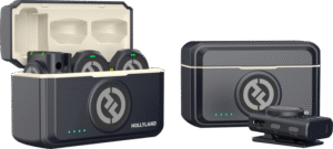 HOLLYLAND Lark M2 Combo - Wireless Lavalier Microphone (Duo, Shine Charcoal)