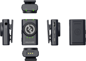 HOLLYLAND Lark M2 Combo - Wireless Lavalier Microphone (Duo, Shine Charcoal)