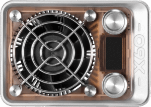 harmonizes industrial chic with cutting-edge cooling tech