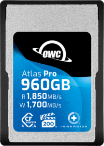 OWC CFexpress 4.0 Atlas Pro R1850/W1700/VPG200 (Type A), CFX A to B adapter incl. 960GB
