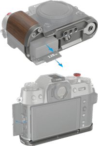 SMALLRIG 4736 Wooden L-Shape Grip for Fujifilm X-T50 Charcoal Silver