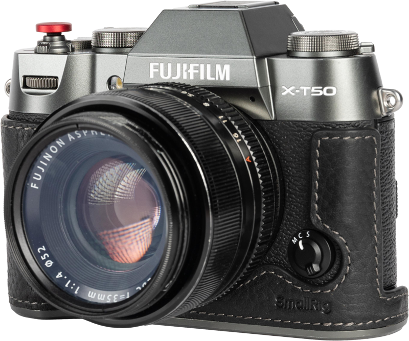 SMALLRIG 4709 Leather Half Case Kit for Fujifilm X-T50 Black