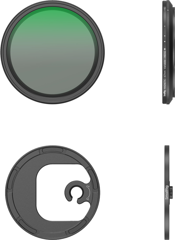 SMALLRIG 4724 Attachable VND Filter Kit ND2-ND32 (1-5 Stop) with M-mount Filter Adapter 67mm