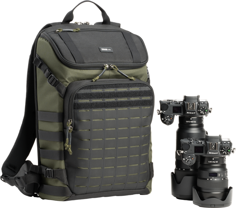 this bag lets you customize your gear setup with ease. Add Think Tank modular pouches to expand your carrying capacity