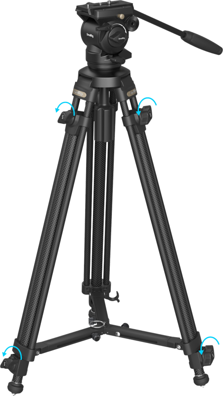 suitable for site mobility of the video shooting scene. Tripod comes with a center quick lift rope design