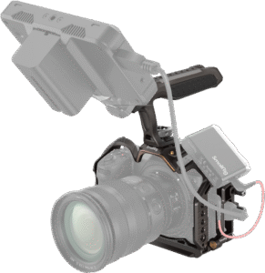 and a cold shoe mount. Designed to provide enhanced low-angle shooting