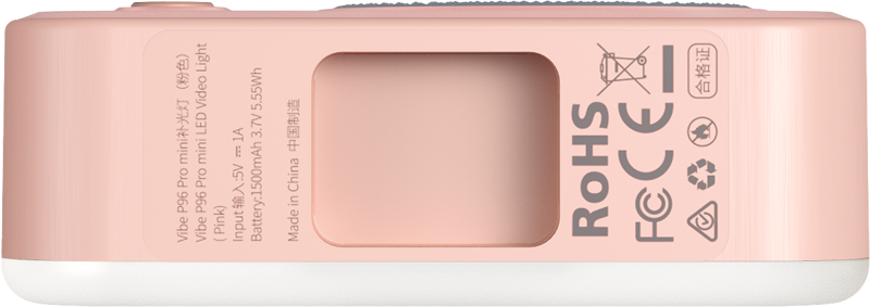 SMALLRIG 4786 Vibe P96 Pro mini LED Video Light Pink