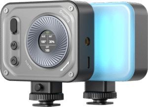 it illuminates inspiration and delivers exceptional lighting quality. It has a user-friendly interface with an embedded color screen that allows for easy single-handed adjustment and offers multiple mounting options for enhanced efficiency and flexible lighting setups.