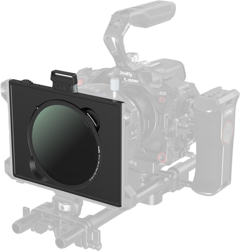 to mount filters on the top of the matte box easily. The VND filter tray features an automatic locking mechanism