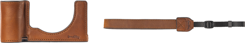both crafted from durable and breathable top-grain leather. The plush interior lining protects the camera from scratches.