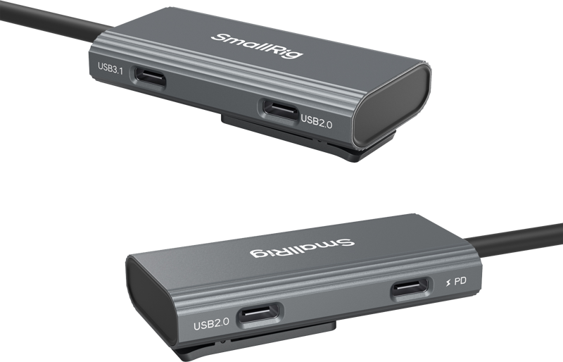 SMALLRIG 4598 USB-C Hub 4-in-1 PD/USB-C 3.1/USB-C 2.0 with Audio Adapter