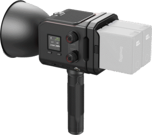 and an efficient cooling system independently developed by SmallRig. The palm-sized RC 100B COB LED video light is only one-third the size of a traditional COB LED video light and weighing just 700g