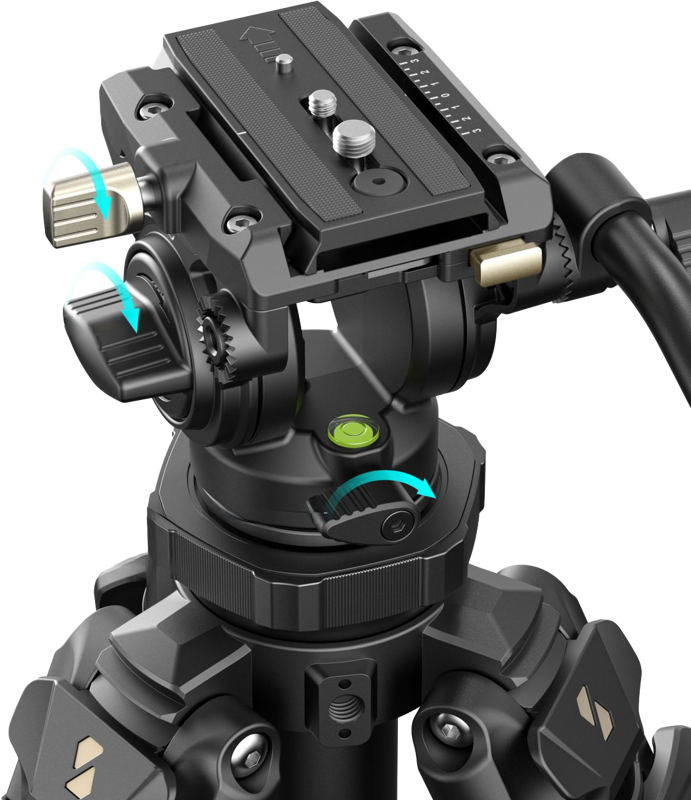 SMALLRIG 4420 Lightweight Video Carbon Fiber Tripod Kit AD-50 Pro