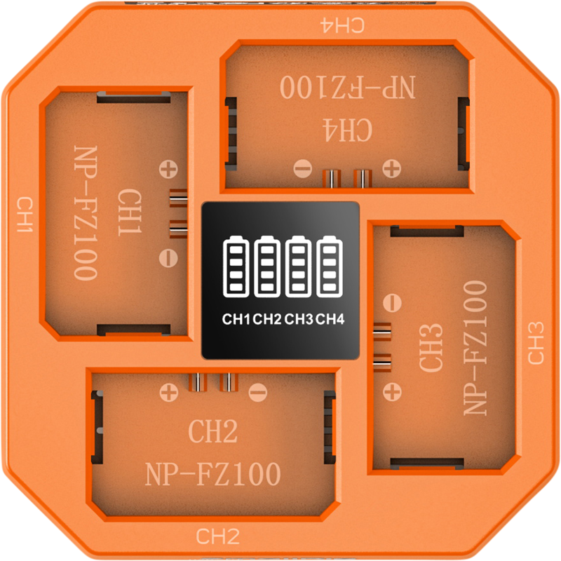 SMALLRIG 4839 NP-FZ100 4-Channel Camera Battery Charger