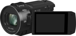 or any spontaneous events. The camcorder comes with a powerful zoom lens