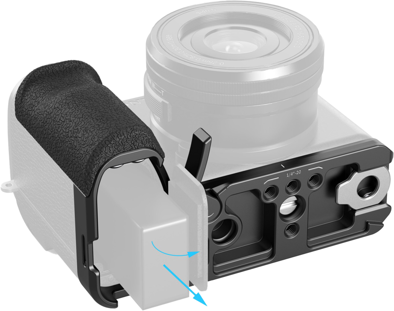 SMALLRIG 5061 L-Shape Mount Plate with Silicone Handle for Sony A6700