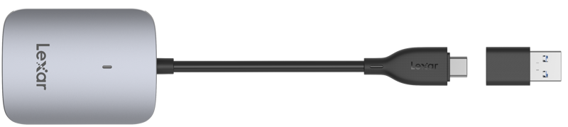 heat-dissipating metal housing and supports cards with capacities up to 1TB.