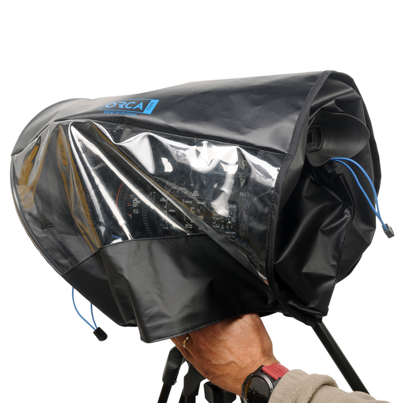 and other elements. It is easy to use and allows full operation of the camera controls and functions. It is made from a waterproof High-Density nylon fabric material with TPU &amp crystal-clear large window panels. The simple and easy to use design allows for easy installation and easy access to the camera controls while giving perfect monitor viewing at any angle. It slips quickly over the camera