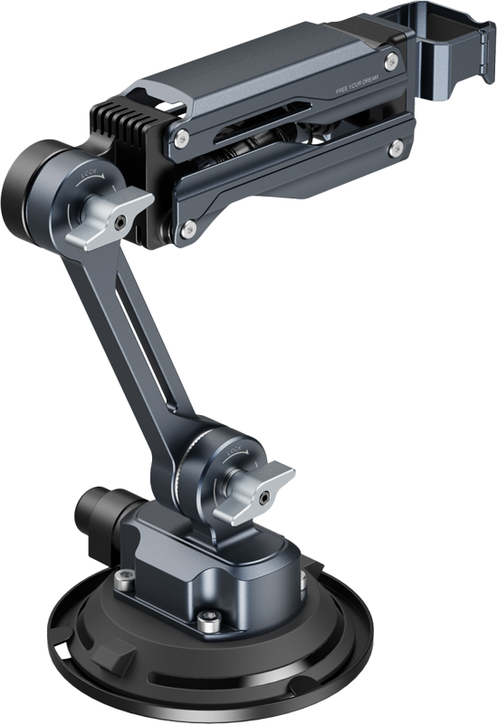 while also including an adapter for attaching action cameras like GoPro HERO13 Black and Insta360 X4.