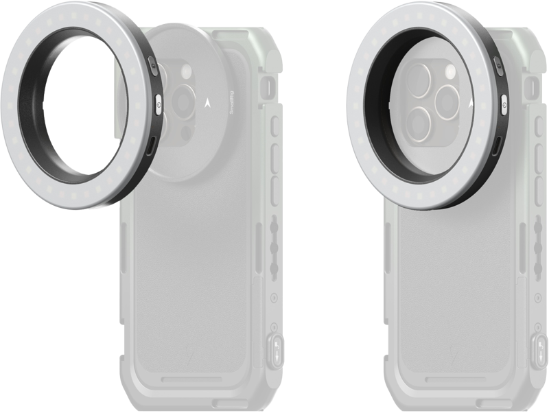 SMALLRIG 5203 Vibe P30 67mm Ring LED Video Light Universal Threaded Filter Adapter Kit