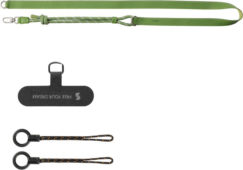 and eco-friendly phone lanyard with adjustable length to match different styles. Crafted from genuine leather and nylon rope