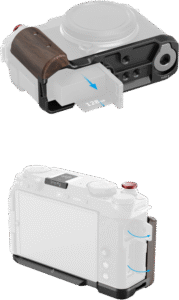 SMALLRIG 5260 L-Shape Mount Plate with Wooden Handle for FUJIFILM X-M5 Black