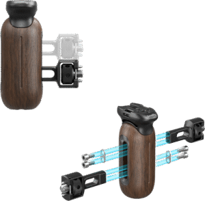 SMALLRIG 5238 Wooden Side Handle with 1/4"-20 & 3/8''-16 ARRI Locating Screws