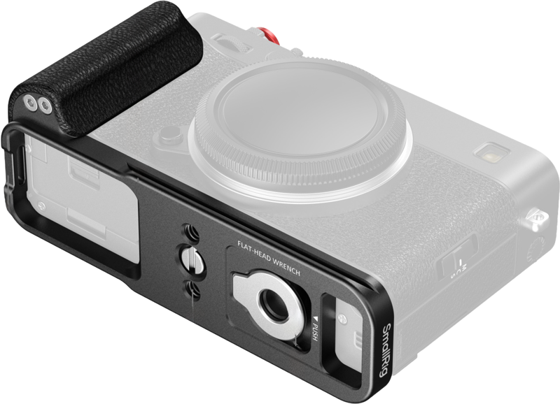 SMALLRIG 5448 L-Shaped Mount Plate with Silicone Handle for FUJIFILM X-E5 Black