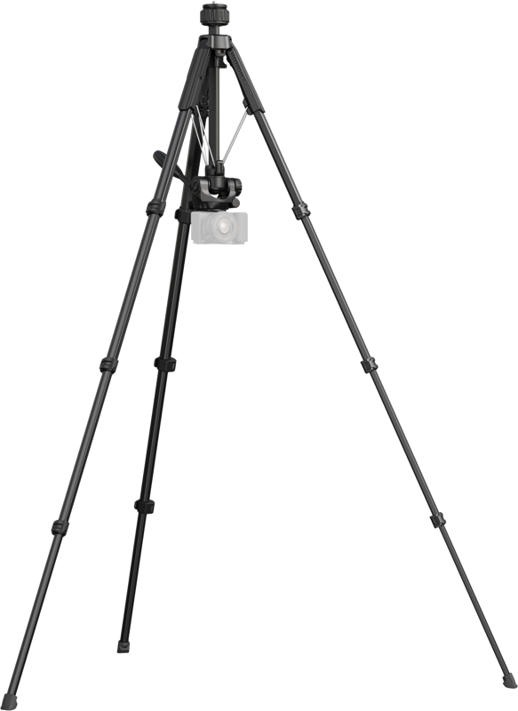 with an ergonomically shaped center column and legs to minimize storage size. The legs deploy quickly with flip locks and can support a load capacity of up to 5kg&nbsp and the included video head also supports loads of 5kg