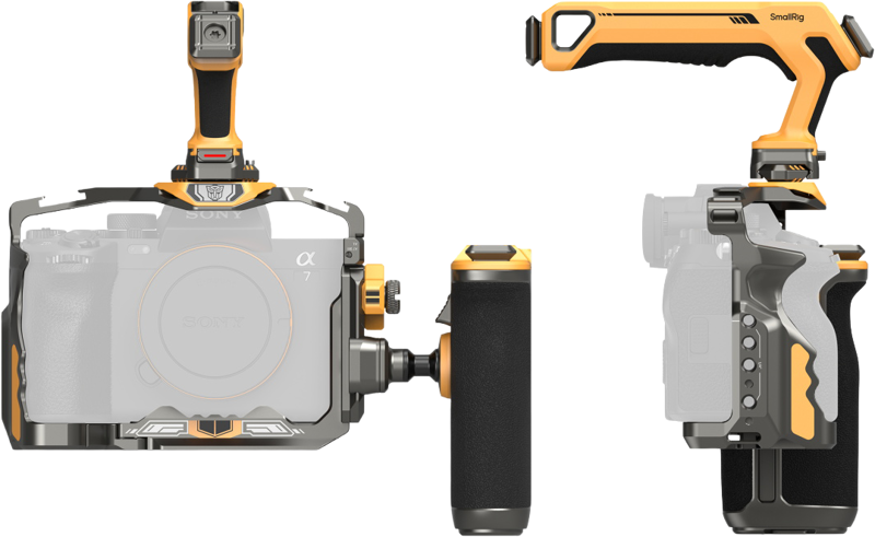 SMALLRIG 5518 HawkLock Quick Release Cage Kit for Sony A7R V/ A7 IV/ A7S III (Adv Ed) (Bumblebee)