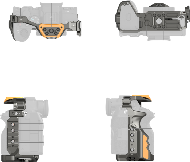SMALLRIG 5518 HawkLock Quick Release Cage Kit for Sony A7R V/ A7 IV/ A7S III (Adv Ed) (Bumblebee)
