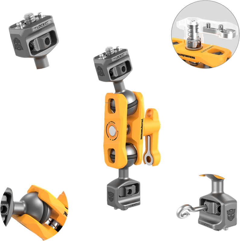 SMALLRIG 5522 Magic Arm Support with Dual Ball Heads 1/4”-20 Screws（BumbleBee Edition）