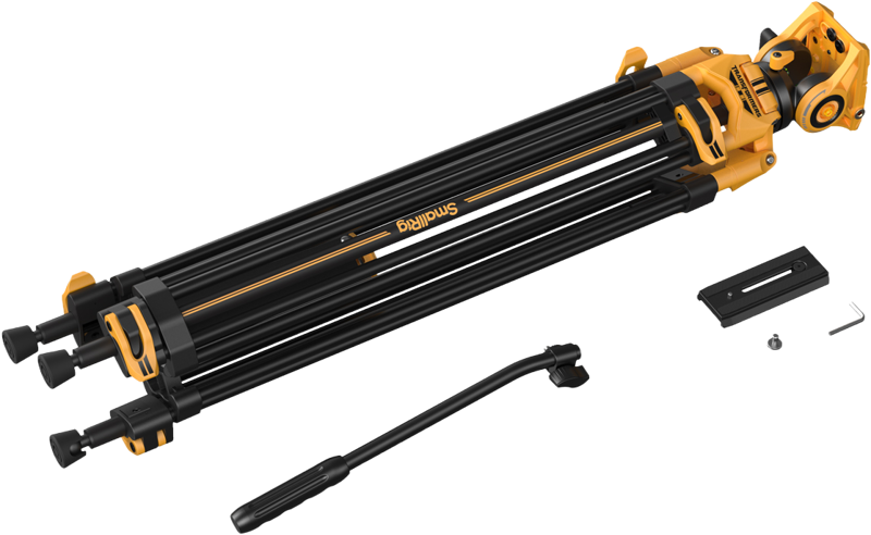 SMALLRIG 5523 Video Tripod with Heavy-Duty Fluid Head AD-01 (BumbleBee Edition）